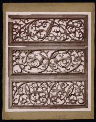 unbekannter Bau, Lübeck gotisches Holzgitter: Ansicht (siehe F 14875)