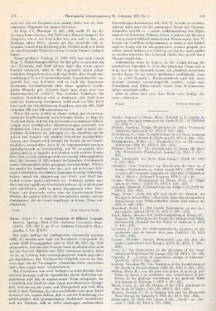183-184 [Rezension] Johns, Alger F., A short grammar of Biblical Aramaic