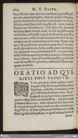 Oratio Ad Quirites Post Reditum