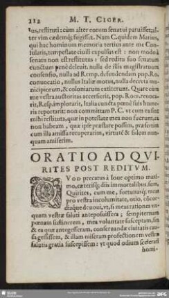 Oratio Ad Quirites Post Reditum