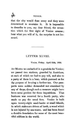 LETTER XLVIII. - St. Mark's Place - Bridge of Sighs - Rialto - Padua - Vicenza - Verona - Brescia