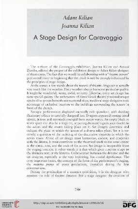 37: A Stage Design for Caravaggio