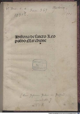 Historia de sancto Leopoldo marchione