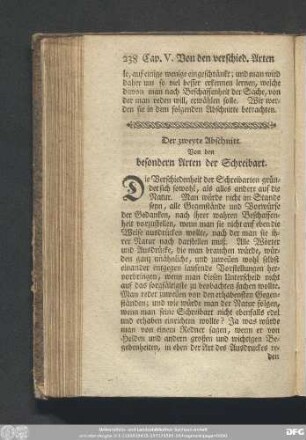 Der zweyte Abschnitt. Von den besondern Arten der Schreibart.
