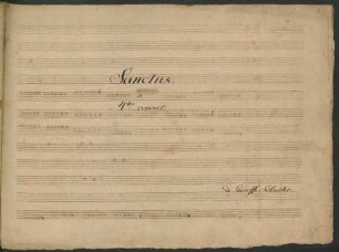 Sanctus; V (3), Coro, orch; G-Dur