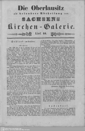 Sohland (Beschluß), Lückendorf, Oybin, Seifhennersdorf : 44. Lieferung