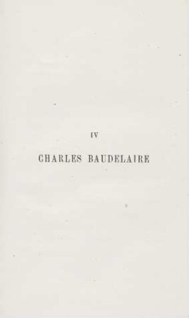 IV Charles Baudelaire