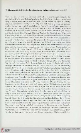 V: Humanistisch-höfische Repräsentation in Kursachsen seit 1505