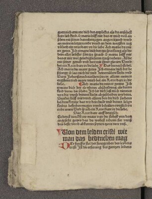 Von dem leiden cristi wie man das bedencken mag