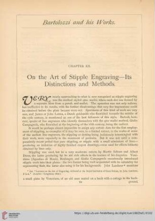 Chapter XX. On the Art of Stipple Engraving - Its Distinctions and Methods