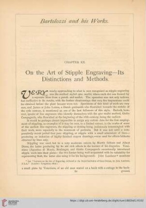 Chapter XX. On the Art of Stipple Engraving - Its Distinctions and Methods