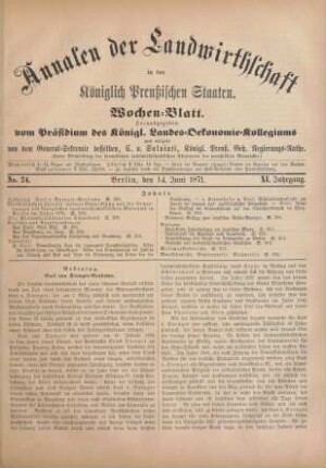 No. 24. Berlin, den 14. Juni 1871. XI. Jahrgang.