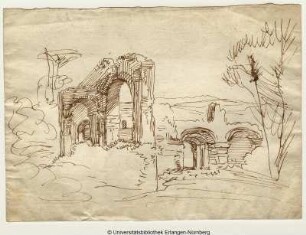 Ruine in einer Landschaft