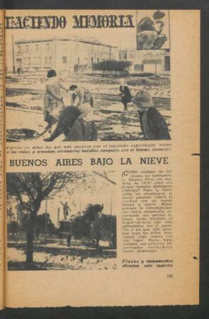 Haciendo memoria: Buenos Aires bajo la nieve