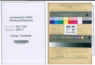 Entnazifizierung Friederike Knoop , geb. 28.01.1867 ()