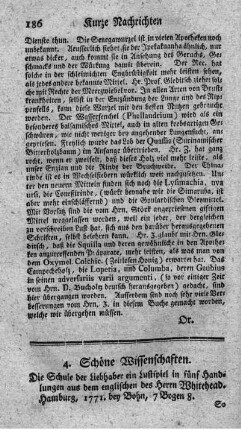 Die Schule der Liebhaber, ein Lustspiel in fünf Handlungen.