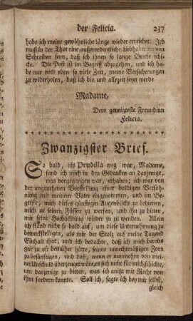 Zwanzigster Brief. - Zwey und zwanzigster Brief.