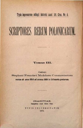 Commentarius rerum ab anno 1654 ad annum 1668 in Lithuania gestarum