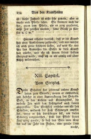 XIII. Capitel. Vom Steltzfuß.
