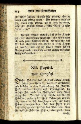 XIII. Capitel. Vom Steltzfuß.