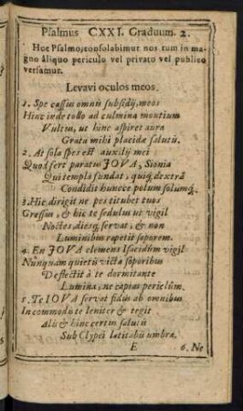 Psalmus CXXI. - CXXX.
