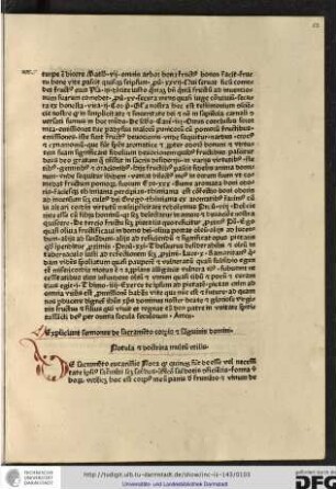 De sacramenti eucaristie nota quod quinque sunt deesse vel necessitate ipsius sacramenti scilicet sacerdos...