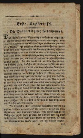 Erste Kupfertafel.