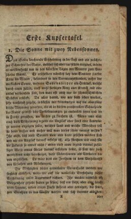 Erste Kupfertafel.