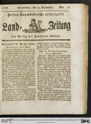 Hessen-Darmstädtische privilegirte Landzeitung