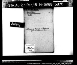 Hausierkonzessionen und -gesuche: Friedrich Weißhoff aus Bilshausen, Handel mit Strohhüten und Korbwaren