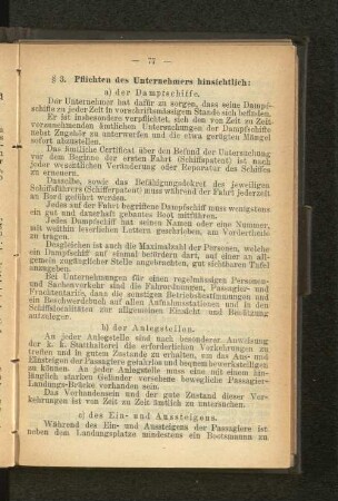 § 3. Pflichten des Unternehmens hinsichtlich: