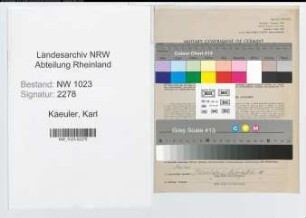 Entnazifizierung Karl Kaeuler , geb. 16.12.1900 (Postbeamter)