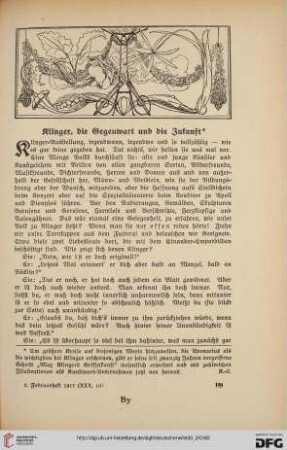 30: Klinger, die Gegenwart und die Zukunft