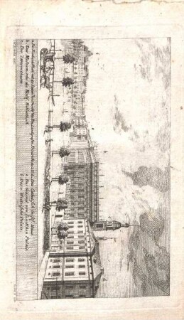 [Ansicht der Stadt Kassel mit Friedrichsplatz, Museum, Fürstliche Bibliothek, Zwerenthurm, Cathol. Geistl. Haus, Iunckhen Palais, Weitzisches Palais.]