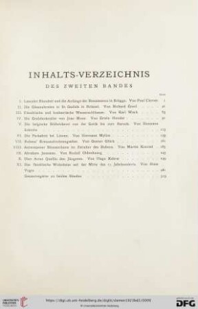 Inhalts-Verzeichnis des zweiten Bandes