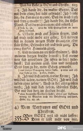 Vom Vertrauen auf GOtt und Christum.