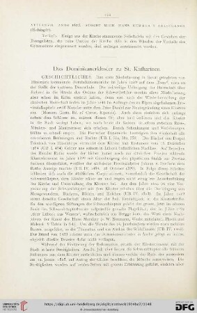 Das Dominikanerkloster zu St. Katharinen