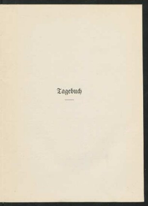 Tagebuch