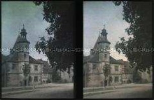Blick auf das Hegereiterhaus in Rothenburg ob der Tauber