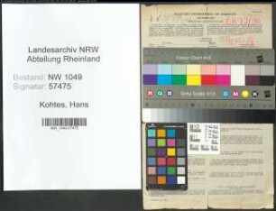 Entnazifizierung Hans Kohtes , geb. 07.12.1899 (Landwirt)