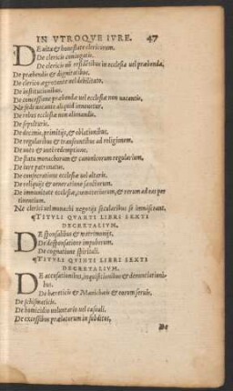 Tituli Quarti Libri Sexti Decretalium.
