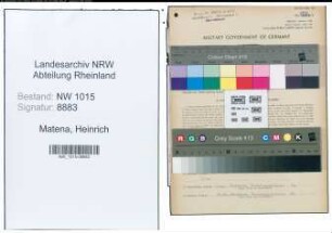 Entnazifizierung Heinrich Matena , geb. 28.11.1890 (Kaufmaennischer Angestellter)