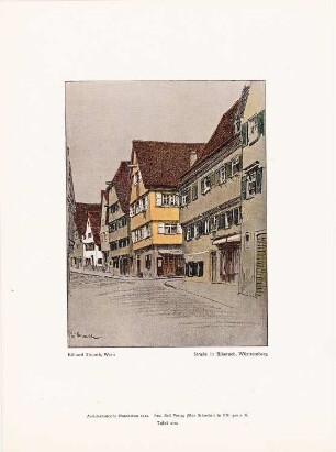Straße, Biberach: Perspektivische Ansicht (aus: Architekt. Rundschau, hrsg.v. Eisenlohr & Weigle, 1914)