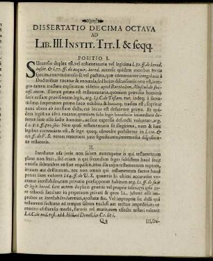 Dissertatio Decima Octava.