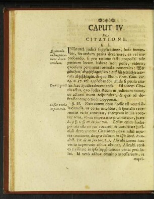 Caput IV. De citatione.