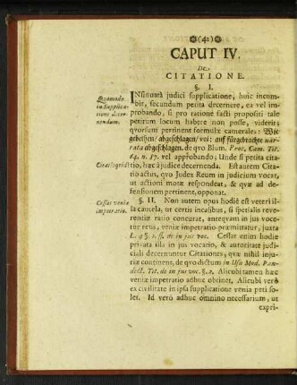 Caput IV. De citatione.