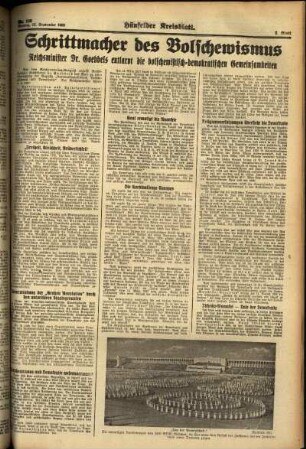 Zweite Ausgabe vom Montag, den 12. September 1938.