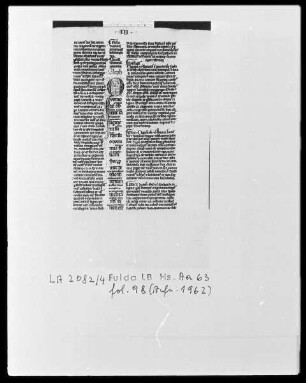 Glossa ordinaria in Jeremiam et Threnos — Initiale Q, Folio 98recto