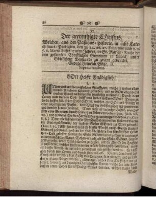 XI. Der gecreutzigte Christus.