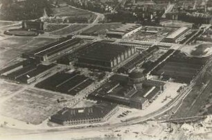 Leipzig, Technische Messe : Luftaufnahme, Baufachausstellung